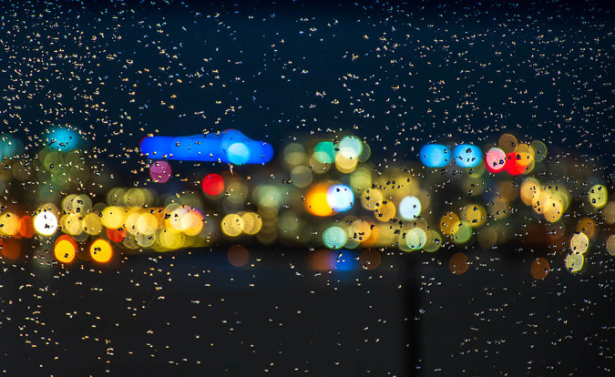 City Rain Window Abstract 200207-0374